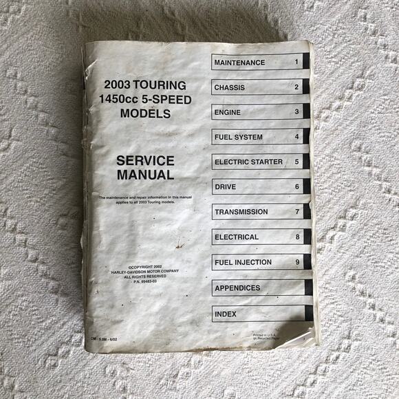 2003 Harley Davidson Touring Models Service Manual Repair Technician Original - Picture 2 of 8